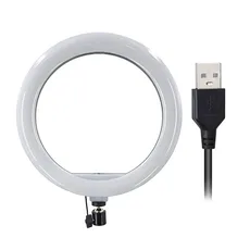 رینگ لایت مدل LJJ-33 رنگ نوری (RGB) به همراه 3 پایه قابل تنظیم ارتفاع