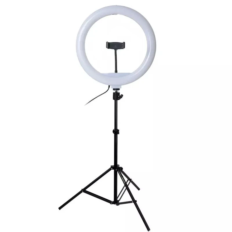 رینگ لایت مدل LJJ-33 رنگ نوری (RGB) به همراه 3 پایه قابل تنظیم ارتفاع