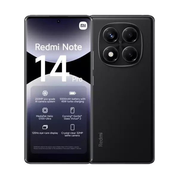 گوشی موبایل شیائومی Redmi Note 14 pro 4G ظرفیت 256 رم 8 گیگابایت (پک گلوبال) - رنگ مشکی
